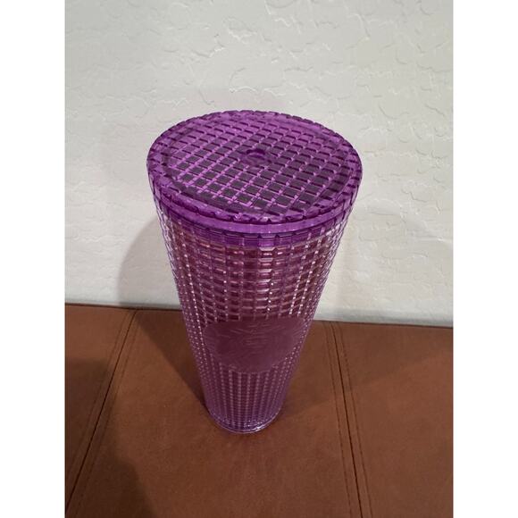 Starbucks Summer 2021 Pink Purple Ombre 24oz Grid Cold Cup Tumbler - No Straw - Picture 3 of 5